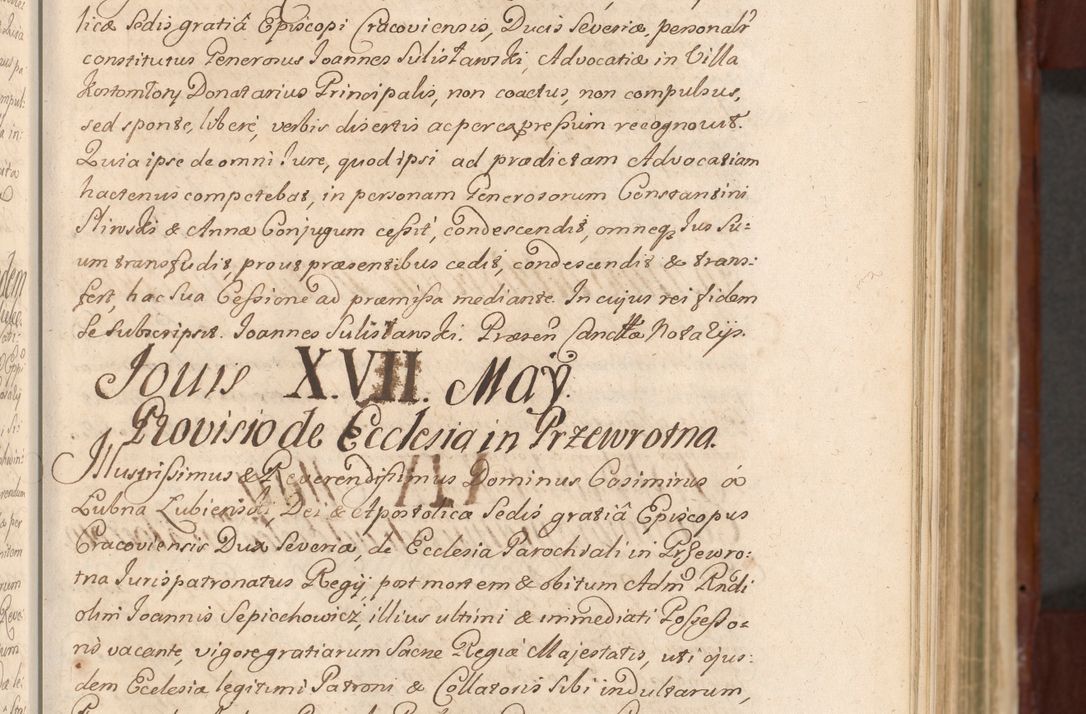 Zdjęcie nr 172 dla obiektu archiwalnego: Acta actorum episcopalium R. D. Casimiri a Łubna Łubiński, episcopi Cracoviensis, ducis Severiae ab anno 1714 ad annum 1719 conscripta. Volumen II