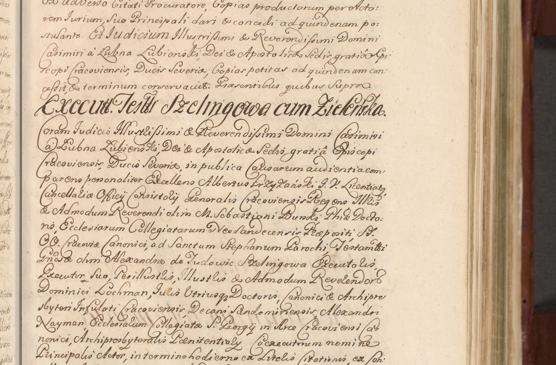 Zdjęcie nr 166 dla obiektu archiwalnego: Acta actorum episcopalium R. D. Casimiri a Łubna Łubiński, episcopi Cracoviensis, ducis Severiae ab anno 1714 ad annum 1719 conscripta. Volumen II
