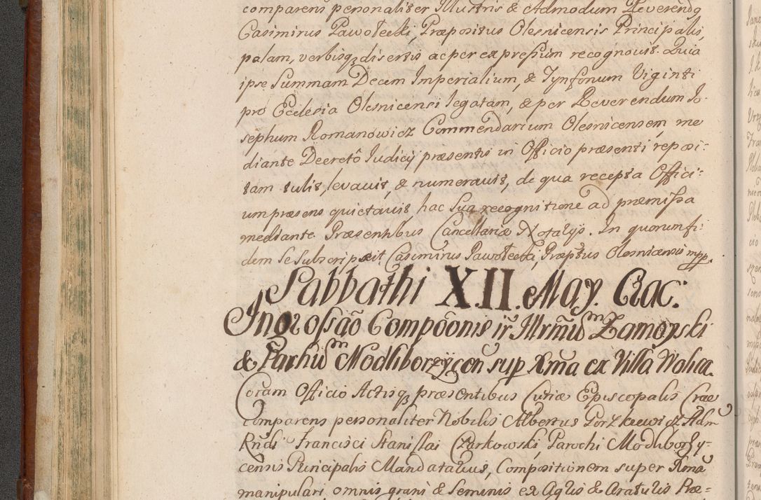 Zdjęcie nr 161 dla obiektu archiwalnego: Acta actorum episcopalium R. D. Casimiri a Łubna Łubiński, episcopi Cracoviensis, ducis Severiae ab anno 1714 ad annum 1719 conscripta. Volumen II