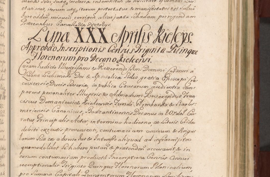 Zdjęcie nr 154 dla obiektu archiwalnego: Acta actorum episcopalium R. D. Casimiri a Łubna Łubiński, episcopi Cracoviensis, ducis Severiae ab anno 1714 ad annum 1719 conscripta. Volumen II