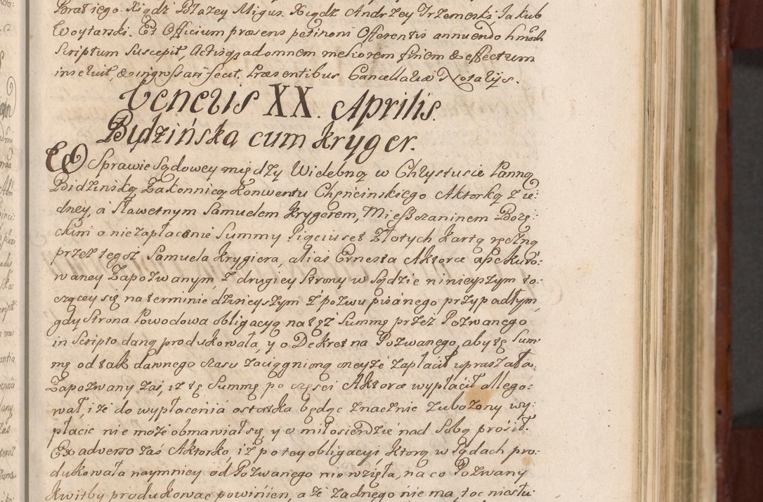Zdjęcie nr 144 dla obiektu archiwalnego: Acta actorum episcopalium R. D. Casimiri a Łubna Łubiński, episcopi Cracoviensis, ducis Severiae ab anno 1714 ad annum 1719 conscripta. Volumen II