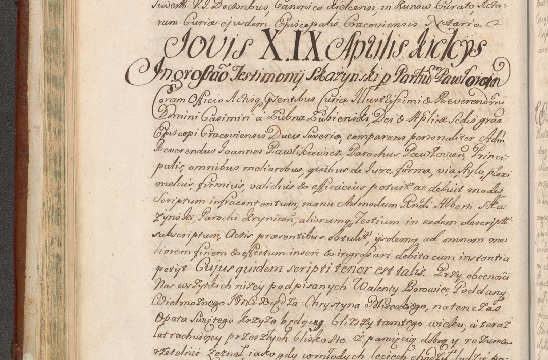 Zdjęcie nr 143 dla obiektu archiwalnego: Acta actorum episcopalium R. D. Casimiri a Łubna Łubiński, episcopi Cracoviensis, ducis Severiae ab anno 1714 ad annum 1719 conscripta. Volumen II
