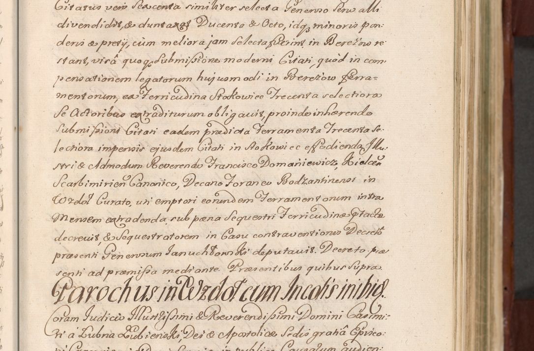 Zdjęcie nr 114 dla obiektu archiwalnego: Acta actorum episcopalium R. D. Casimiri a Łubna Łubiński, episcopi Cracoviensis, ducis Severiae ab anno 1714 ad annum 1719 conscripta. Volumen II