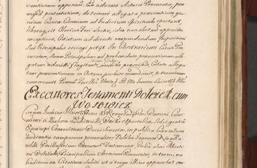 Zdjęcie nr 112 dla obiektu archiwalnego: Acta actorum episcopalium R. D. Casimiri a Łubna Łubiński, episcopi Cracoviensis, ducis Severiae ab anno 1714 ad annum 1719 conscripta. Volumen II