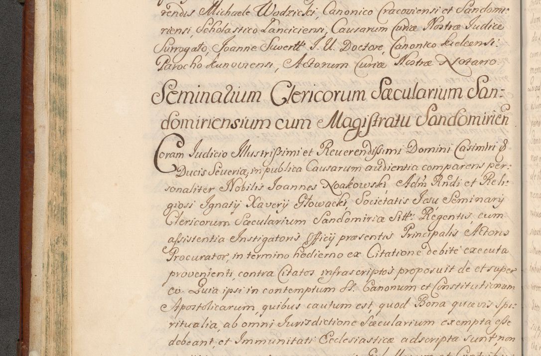 Zdjęcie nr 93 dla obiektu archiwalnego: Acta actorum episcopalium R. D. Casimiri a Łubna Łubiński, episcopi Cracoviensis, ducis Severiae ab anno 1714 ad annum 1719 conscripta. Volumen II