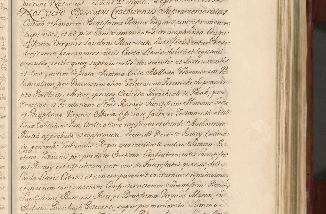 Zdjęcie nr 90 dla obiektu archiwalnego: Acta actorum episcopalium R. D. Casimiri a Łubna Łubiński, episcopi Cracoviensis, ducis Severiae ab anno 1714 ad annum 1719 conscripta. Volumen II
