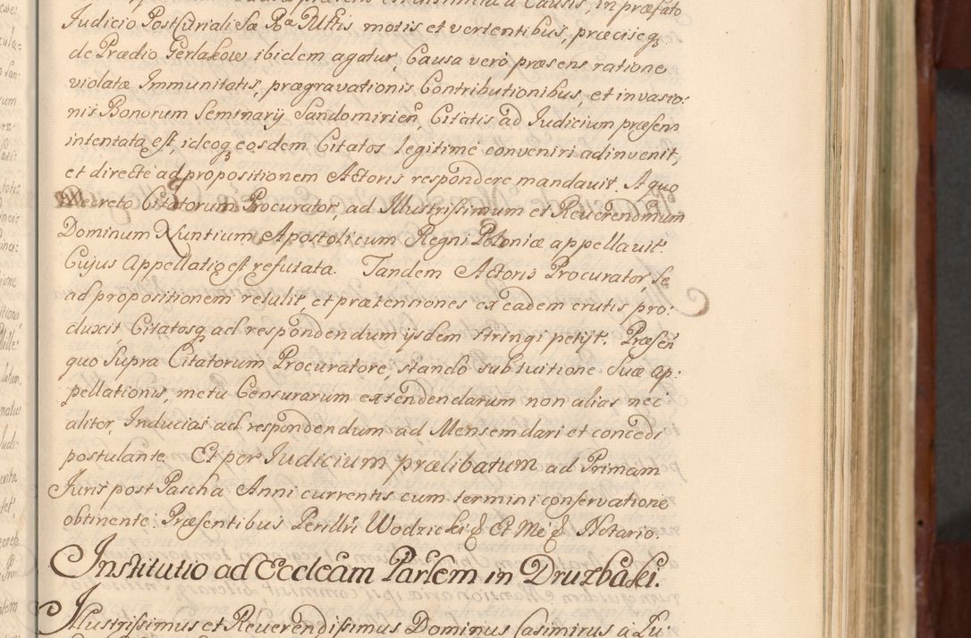 Zdjęcie nr 96 dla obiektu archiwalnego: Acta actorum episcopalium R. D. Casimiri a Łubna Łubiński, episcopi Cracoviensis, ducis Severiae ab anno 1714 ad annum 1719 conscripta. Volumen II