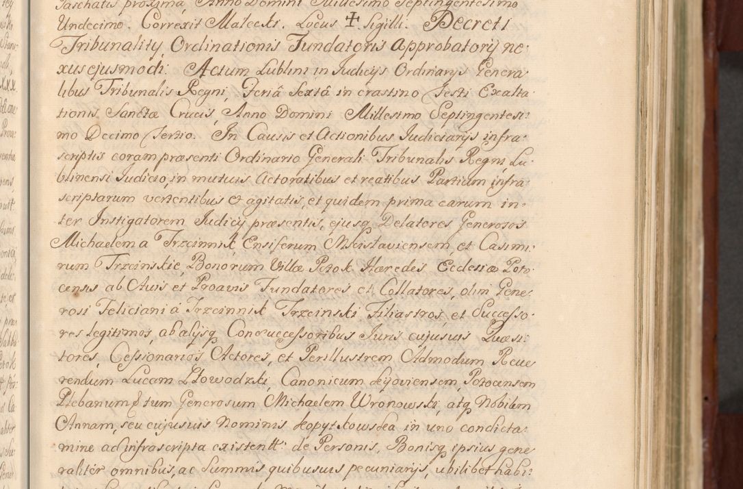 Zdjęcie nr 78 dla obiektu archiwalnego: Acta actorum episcopalium R. D. Casimiri a Łubna Łubiński, episcopi Cracoviensis, ducis Severiae ab anno 1714 ad annum 1719 conscripta. Volumen II