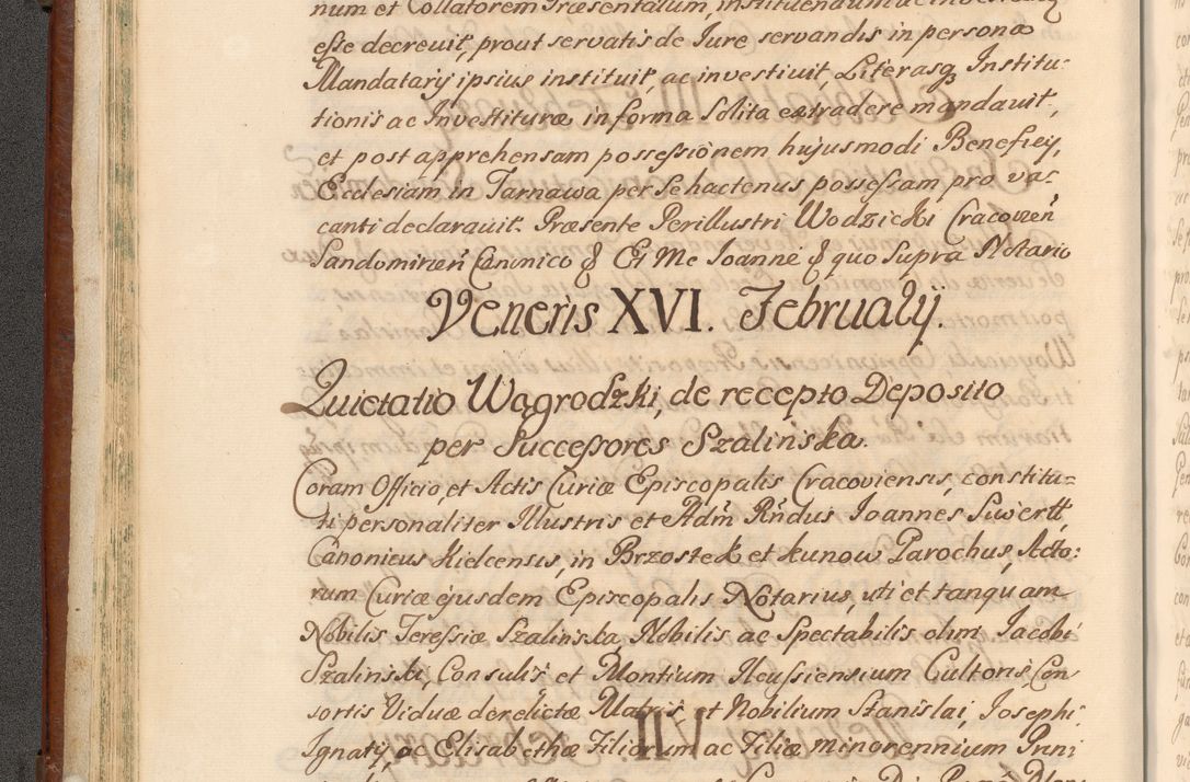 Zdjęcie nr 61 dla obiektu archiwalnego: Acta actorum episcopalium R. D. Casimiri a Łubna Łubiński, episcopi Cracoviensis, ducis Severiae ab anno 1714 ad annum 1719 conscripta. Volumen II