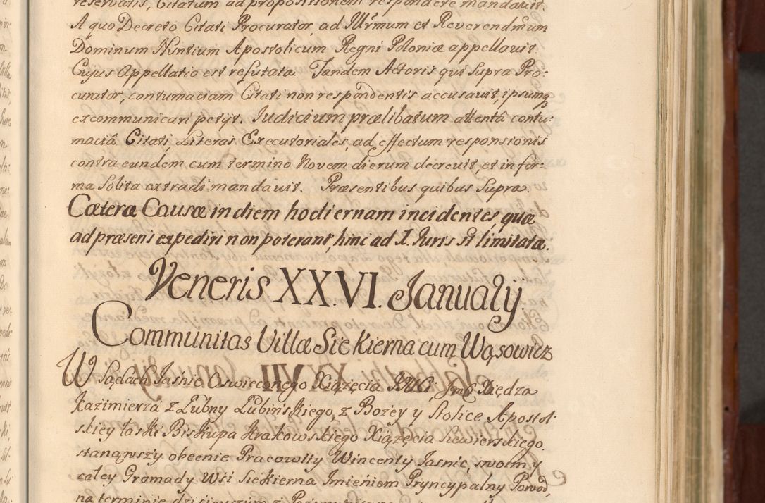 Zdjęcie nr 58 dla obiektu archiwalnego: Acta actorum episcopalium R. D. Casimiri a Łubna Łubiński, episcopi Cracoviensis, ducis Severiae ab anno 1714 ad annum 1719 conscripta. Volumen II