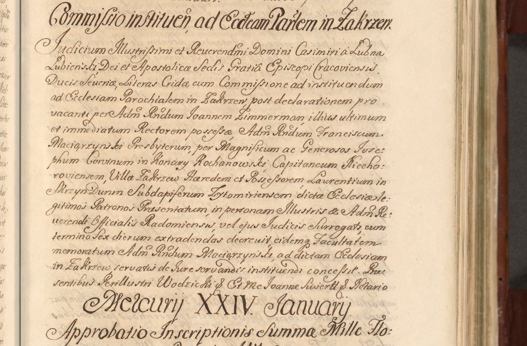 Zdjęcie nr 40 dla obiektu archiwalnego: Acta actorum episcopalium R. D. Casimiri a Łubna Łubiński, episcopi Cracoviensis, ducis Severiae ab anno 1714 ad annum 1719 conscripta. Volumen II
