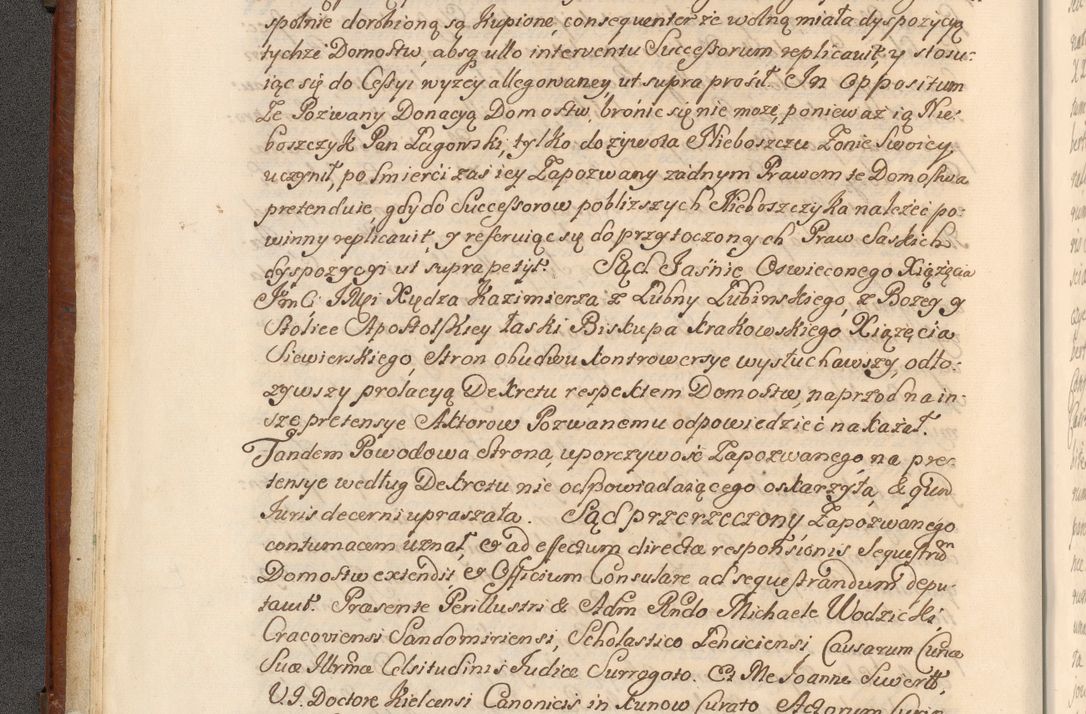 Zdjęcie nr 23 dla obiektu archiwalnego: Acta actorum episcopalium R. D. Casimiri a Łubna Łubiński, episcopi Cracoviensis, ducis Severiae ab anno 1714 ad annum 1719 conscripta. Volumen II