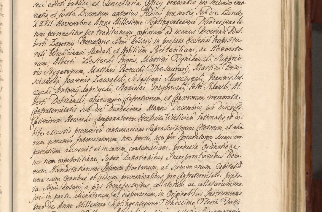 Zdjęcie nr 24 dla obiektu archiwalnego: Acta actorum episcopalium R. D. Casimiri a Łubna Łubiński, episcopi Cracoviensis, ducis Severiae ab anno 1714 ad annum 1719 conscripta. Volumen II