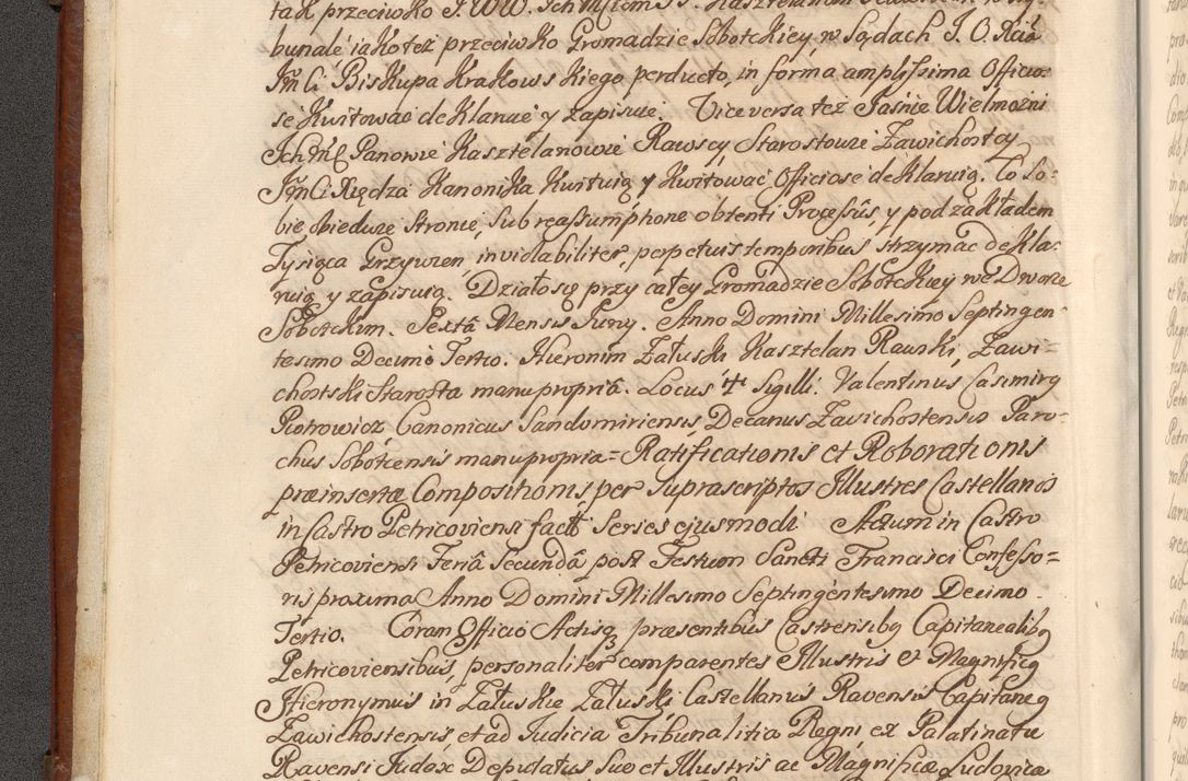 Zdjęcie nr 13 dla obiektu archiwalnego: Acta actorum episcopalium R. D. Casimiri a Łubna Łubiński, episcopi Cracoviensis, ducis Severiae ab anno 1714 ad annum 1719 conscripta. Volumen II