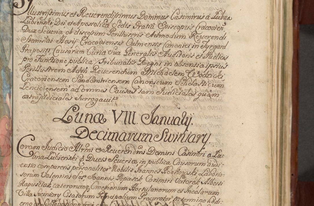 Zdjęcie nr 8 dla obiektu archiwalnego: Acta actorum episcopalium R. D. Casimiri a Łubna Łubiński, episcopi Cracoviensis, ducis Severiae ab anno 1714 ad annum 1719 conscripta. Volumen II