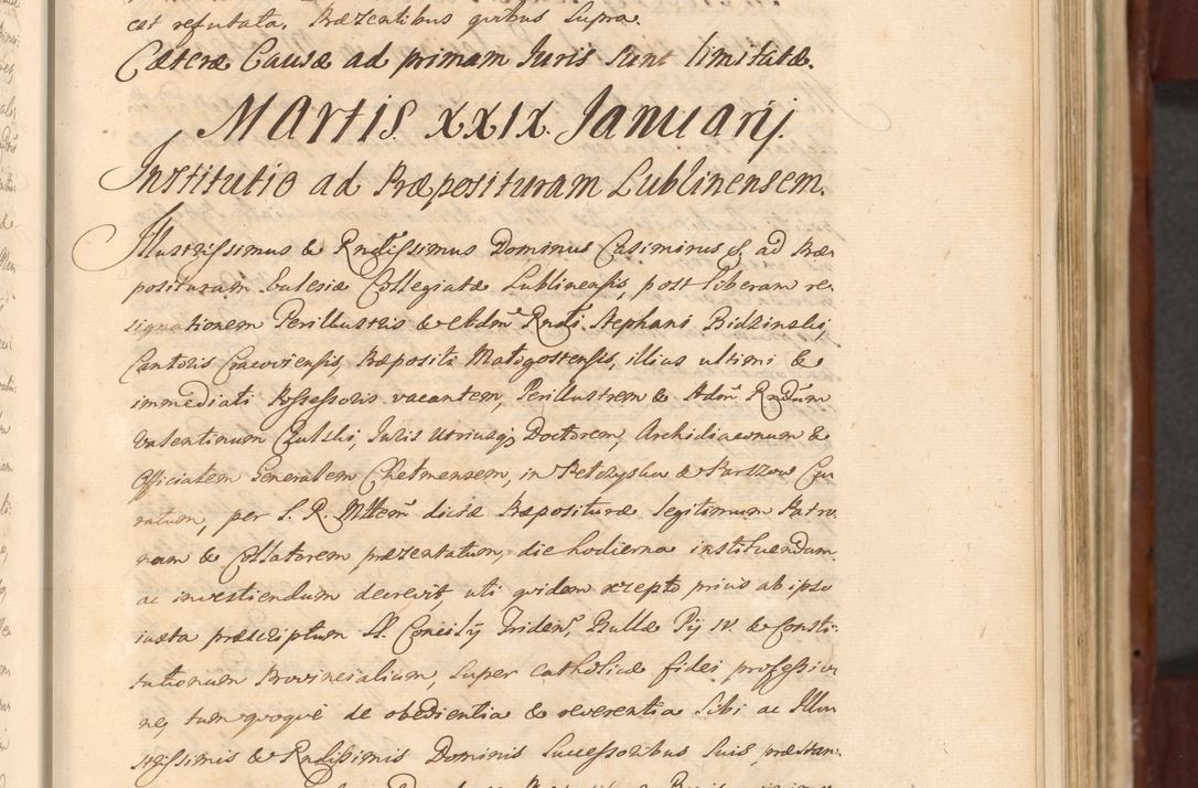 Zdjęcie nr 402 dla obiektu archiwalnego: Acta actorum episcopalium R. D. Casimiri a Łubna Łubiński, episcopi Cracoviensis, ducis Severiae ab anno 1714 ad annum 1719 conscripta. Volumen II