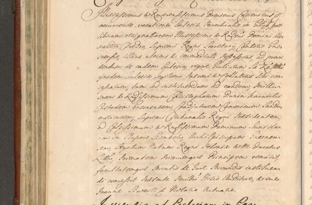 Zdjęcie nr 393 dla obiektu archiwalnego: Acta actorum episcopalium R. D. Casimiri a Łubna Łubiński, episcopi Cracoviensis, ducis Severiae ab anno 1714 ad annum 1719 conscripta. Volumen II