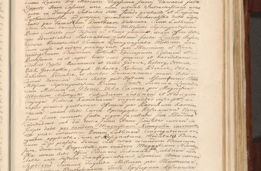 Zdjęcie nr 340 dla obiektu archiwalnego: Acta actorum episcopalium R. D. Casimiri a Łubna Łubiński, episcopi Cracoviensis, ducis Severiae ab anno 1714 ad annum 1719 conscripta. Volumen II