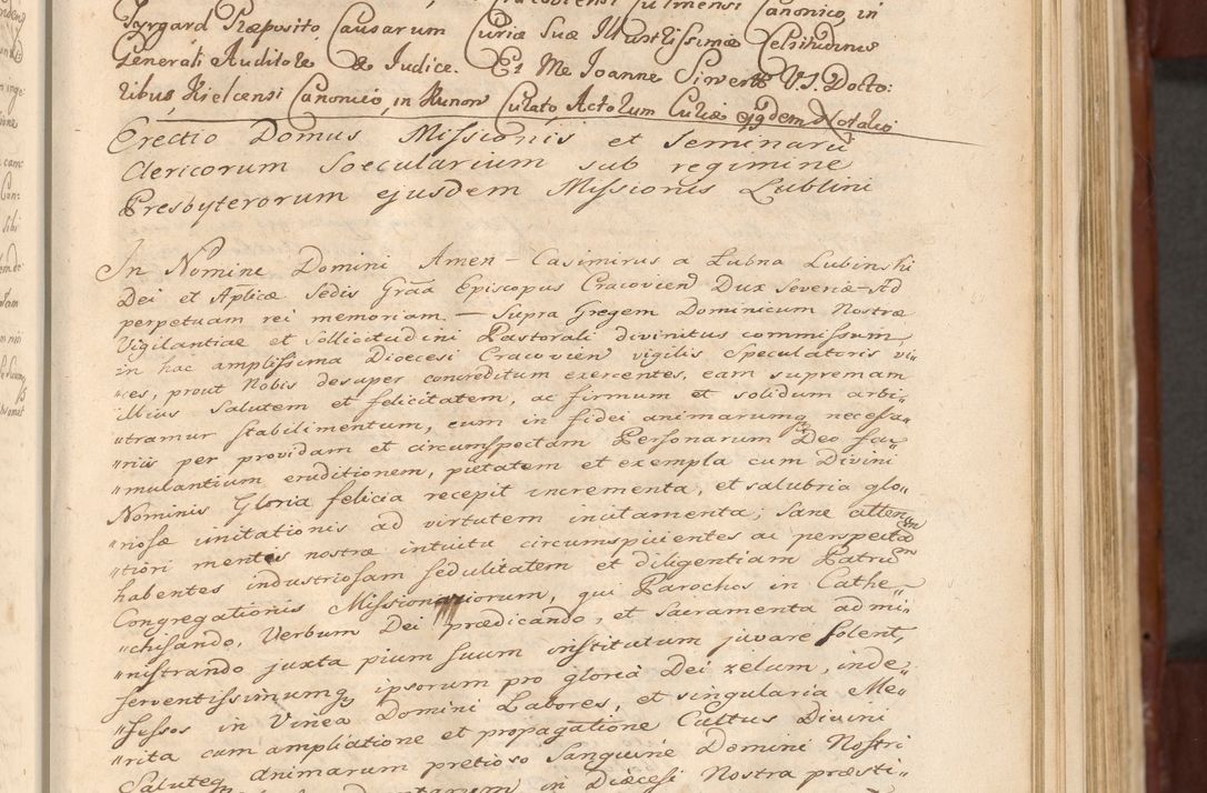 Zdjęcie nr 338 dla obiektu archiwalnego: Acta actorum episcopalium R. D. Casimiri a Łubna Łubiński, episcopi Cracoviensis, ducis Severiae ab anno 1714 ad annum 1719 conscripta. Volumen II