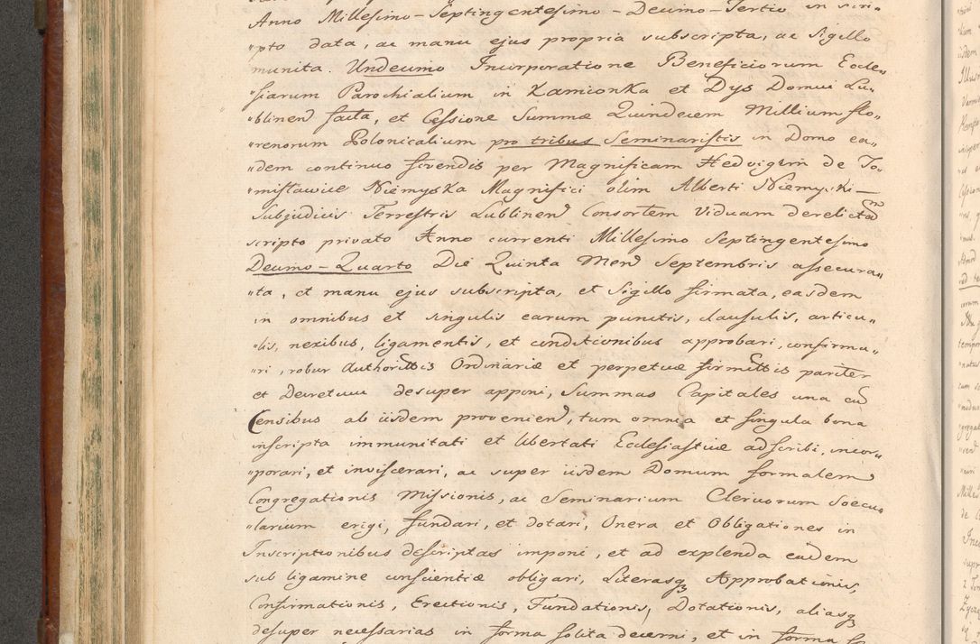Zdjęcie nr 341 dla obiektu archiwalnego: Acta actorum episcopalium R. D. Casimiri a Łubna Łubiński, episcopi Cracoviensis, ducis Severiae ab anno 1714 ad annum 1719 conscripta. Volumen II