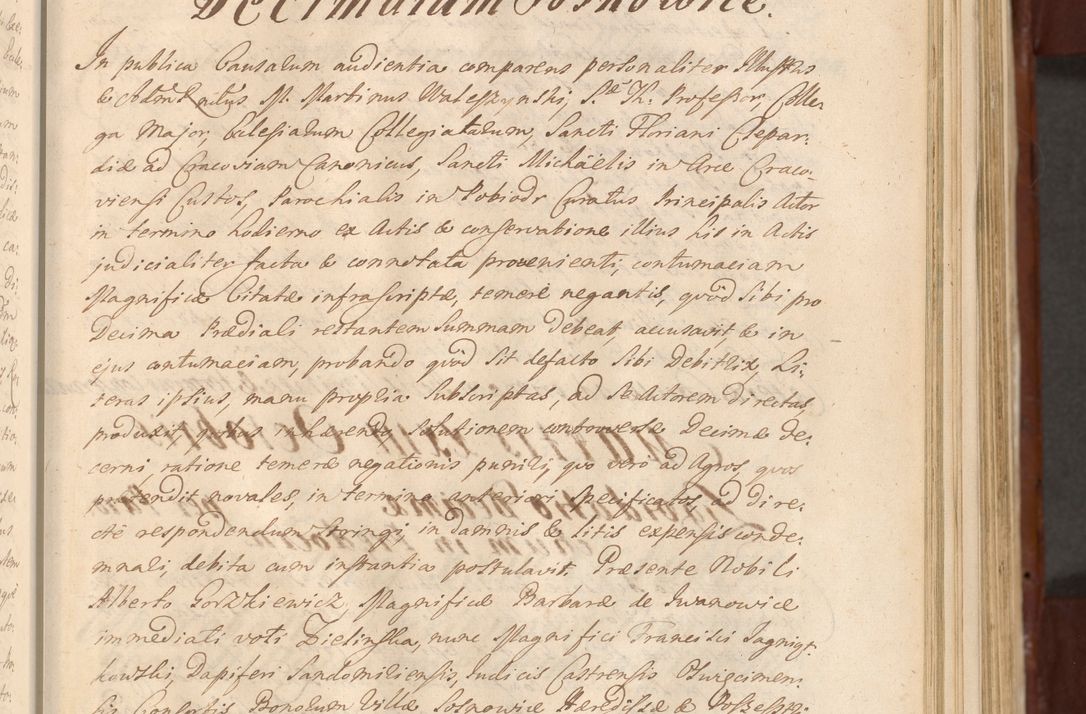 Zdjęcie nr 312 dla obiektu archiwalnego: Acta actorum episcopalium R. D. Casimiri a Łubna Łubiński, episcopi Cracoviensis, ducis Severiae ab anno 1714 ad annum 1719 conscripta. Volumen II