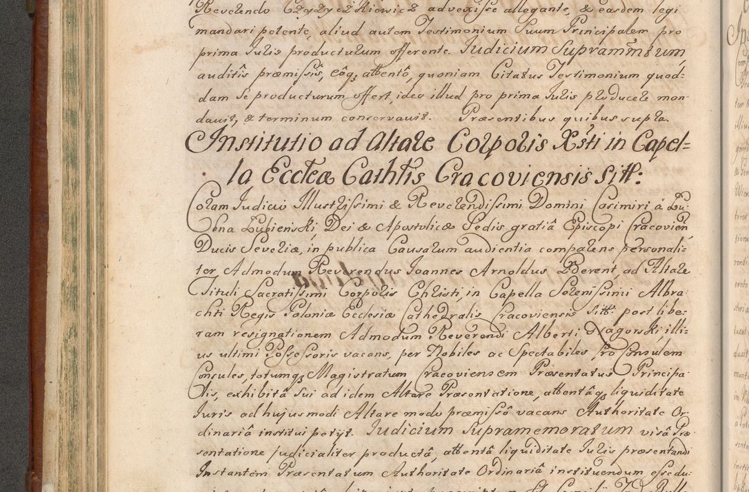Zdjęcie nr 287 dla obiektu archiwalnego: Acta actorum episcopalium R. D. Casimiri a Łubna Łubiński, episcopi Cracoviensis, ducis Severiae ab anno 1714 ad annum 1719 conscripta. Volumen II