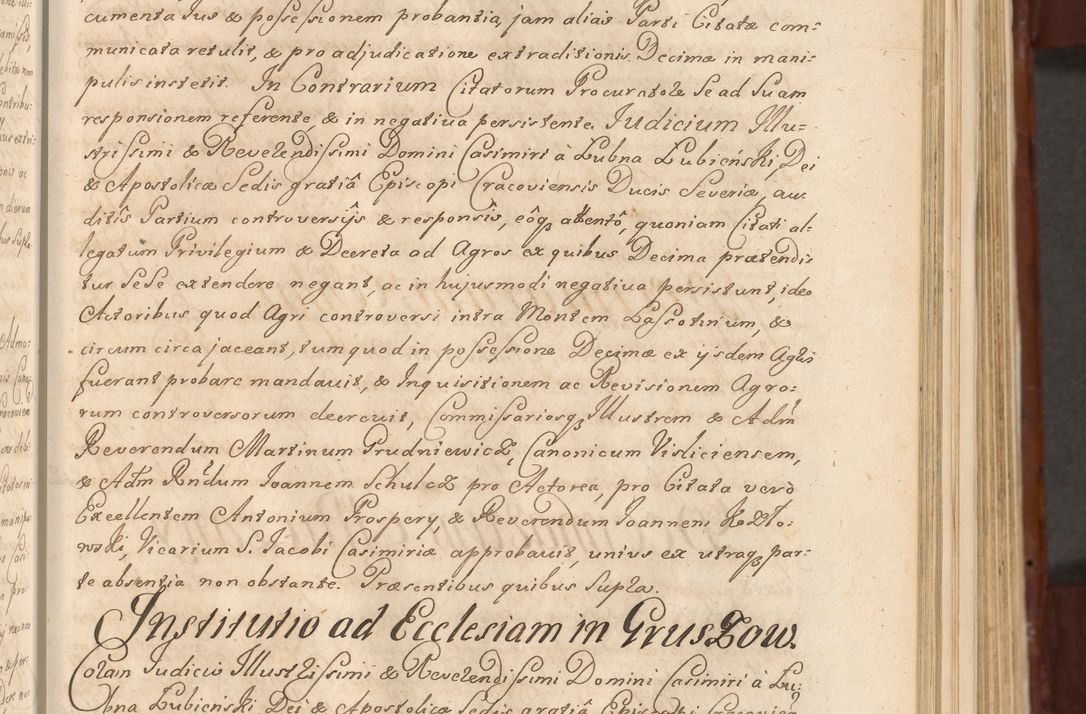 Zdjęcie nr 280 dla obiektu archiwalnego: Acta actorum episcopalium R. D. Casimiri a Łubna Łubiński, episcopi Cracoviensis, ducis Severiae ab anno 1714 ad annum 1719 conscripta. Volumen II