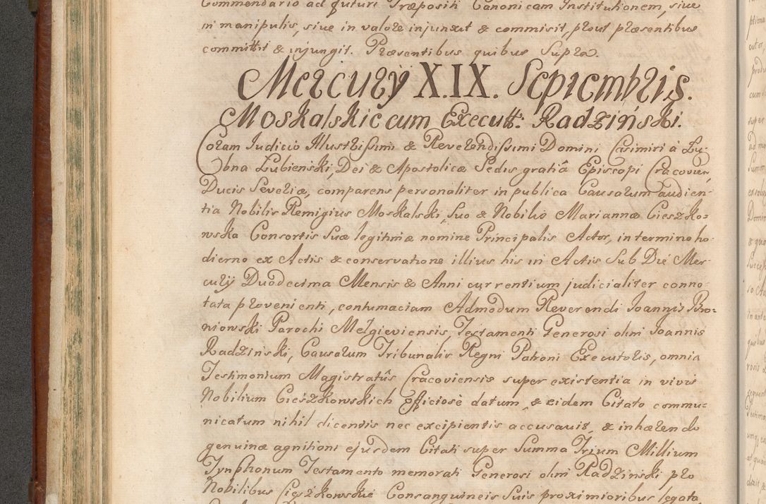 Zdjęcie nr 271 dla obiektu archiwalnego: Acta actorum episcopalium R. D. Casimiri a Łubna Łubiński, episcopi Cracoviensis, ducis Severiae ab anno 1714 ad annum 1719 conscripta. Volumen II