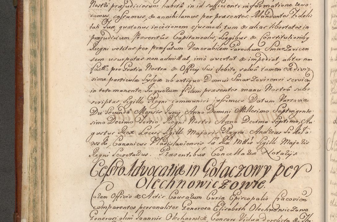 Zdjęcie nr 263 dla obiektu archiwalnego: Acta actorum episcopalium R. D. Casimiri a Łubna Łubiński, episcopi Cracoviensis, ducis Severiae ab anno 1714 ad annum 1719 conscripta. Volumen II
