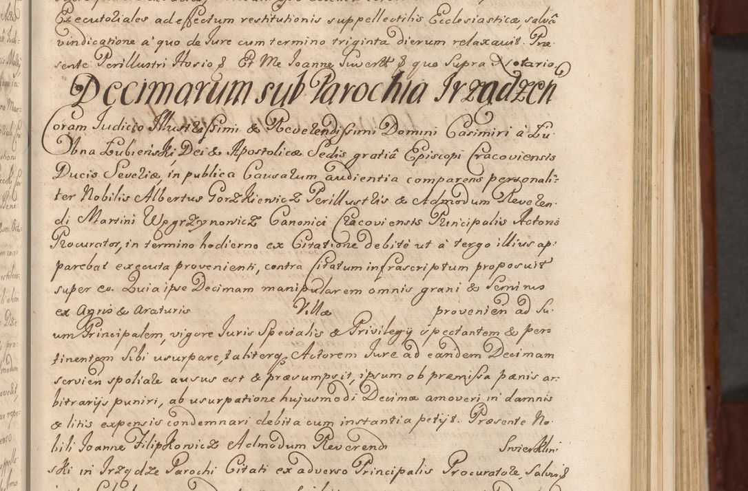 Zdjęcie nr 260 dla obiektu archiwalnego: Acta actorum episcopalium R. D. Casimiri a Łubna Łubiński, episcopi Cracoviensis, ducis Severiae ab anno 1714 ad annum 1719 conscripta. Volumen II