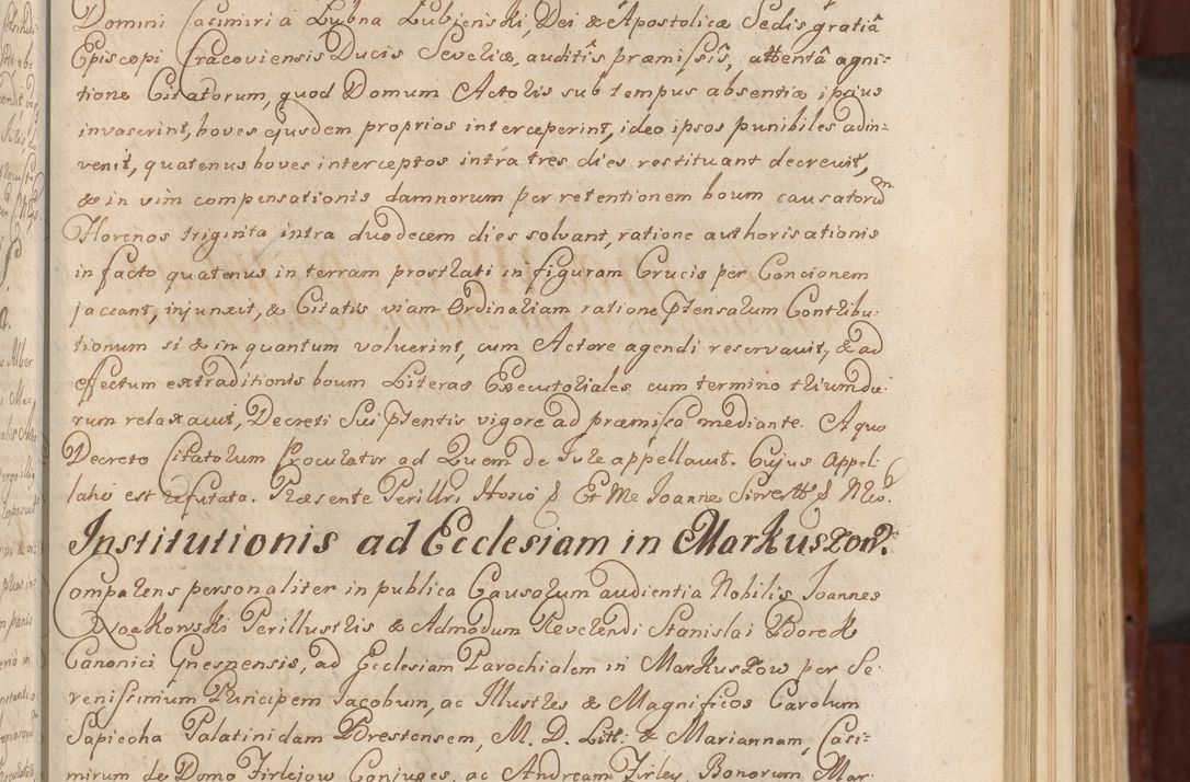 Zdjęcie nr 254 dla obiektu archiwalnego: Acta actorum episcopalium R. D. Casimiri a Łubna Łubiński, episcopi Cracoviensis, ducis Severiae ab anno 1714 ad annum 1719 conscripta. Volumen II