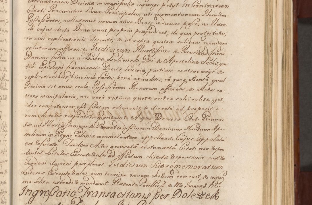 Zdjęcie nr 248 dla obiektu archiwalnego: Acta actorum episcopalium R. D. Casimiri a Łubna Łubiński, episcopi Cracoviensis, ducis Severiae ab anno 1714 ad annum 1719 conscripta. Volumen II