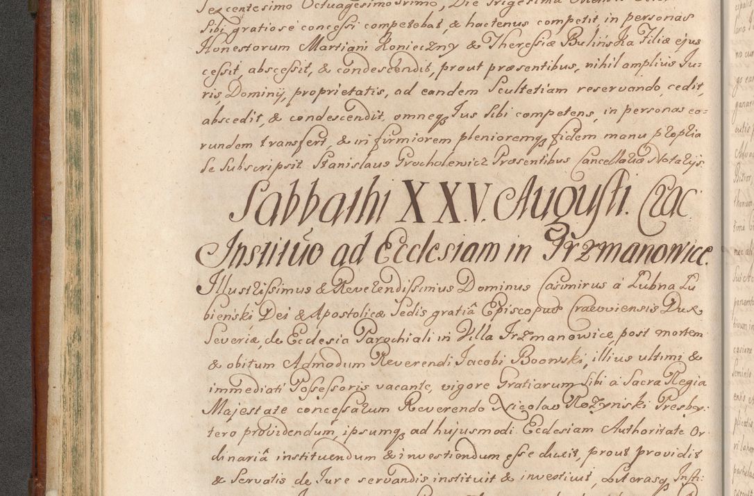Zdjęcie nr 235 dla obiektu archiwalnego: Acta actorum episcopalium R. D. Casimiri a Łubna Łubiński, episcopi Cracoviensis, ducis Severiae ab anno 1714 ad annum 1719 conscripta. Volumen II