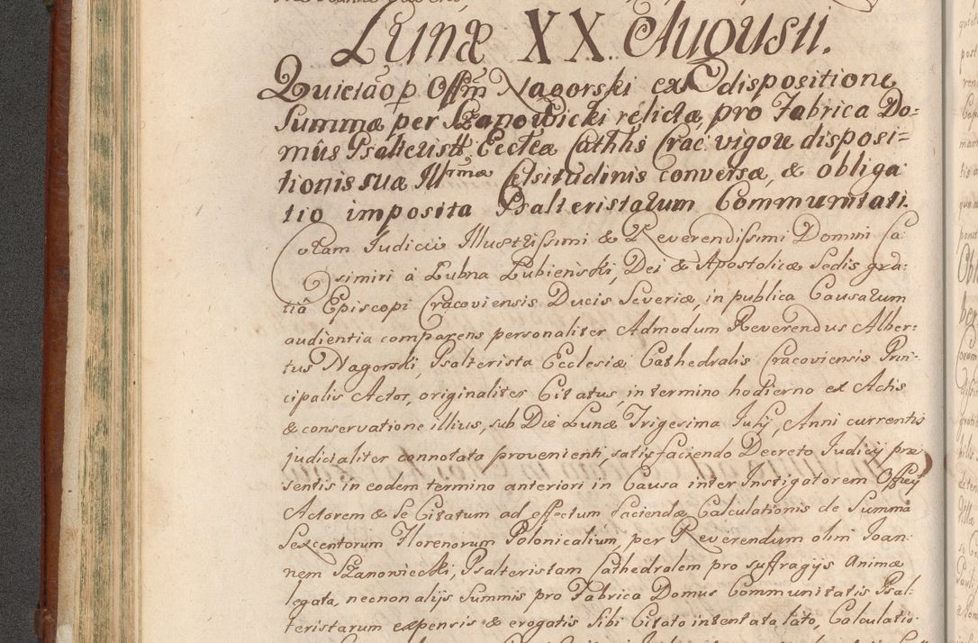 Zdjęcie nr 231 dla obiektu archiwalnego: Acta actorum episcopalium R. D. Casimiri a Łubna Łubiński, episcopi Cracoviensis, ducis Severiae ab anno 1714 ad annum 1719 conscripta. Volumen II