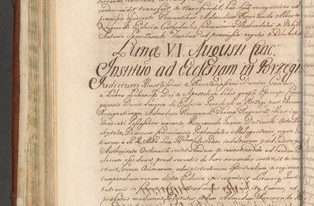 Zdjęcie nr 229 dla obiektu archiwalnego: Acta actorum episcopalium R. D. Casimiri a Łubna Łubiński, episcopi Cracoviensis, ducis Severiae ab anno 1714 ad annum 1719 conscripta. Volumen II