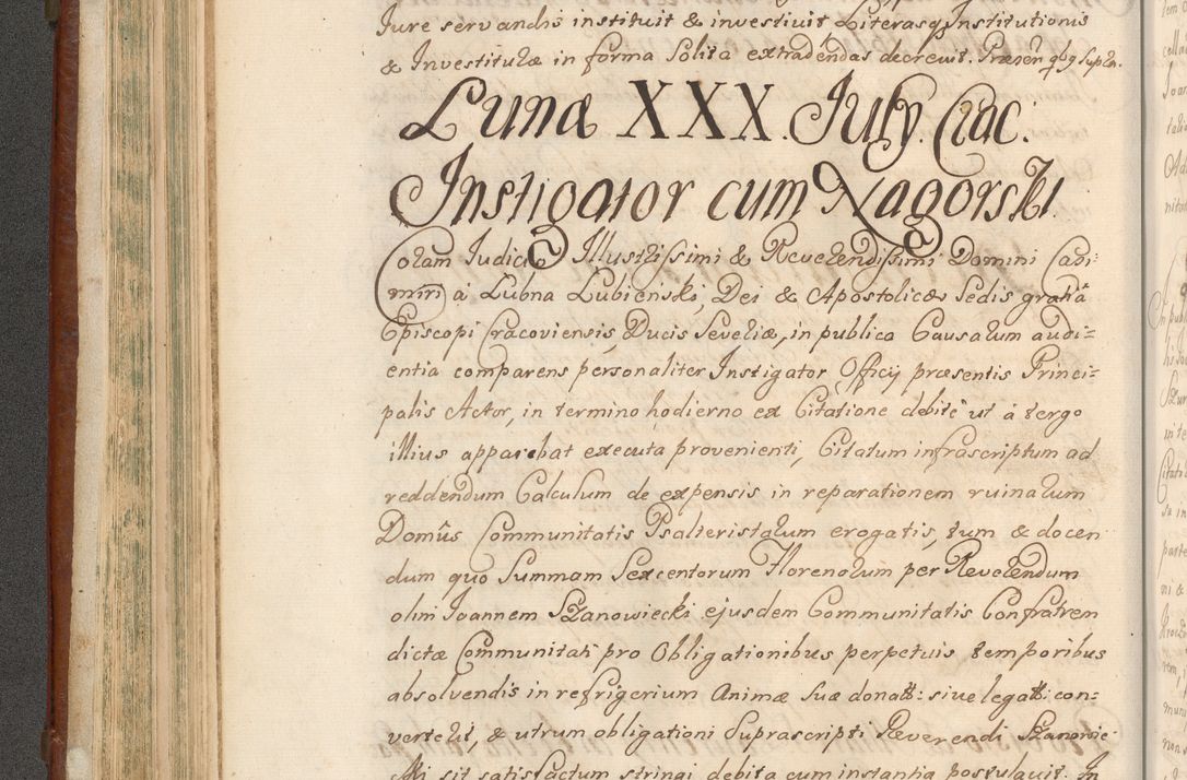 Zdjęcie nr 223 dla obiektu archiwalnego: Acta actorum episcopalium R. D. Casimiri a Łubna Łubiński, episcopi Cracoviensis, ducis Severiae ab anno 1714 ad annum 1719 conscripta. Volumen II