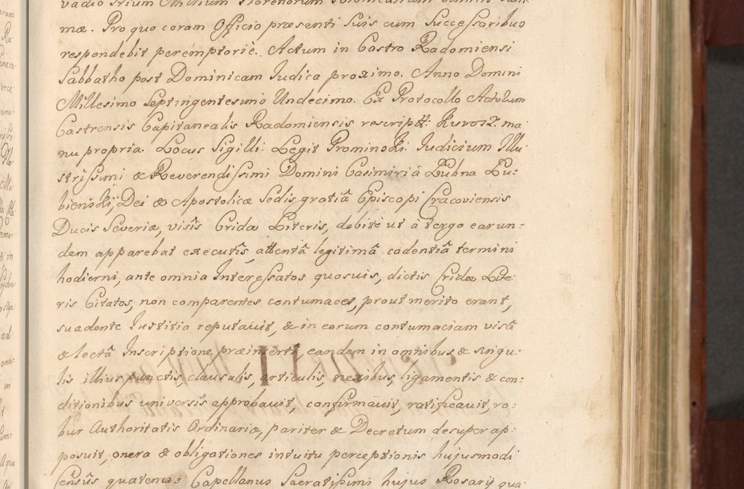 Zdjęcie nr 218 dla obiektu archiwalnego: Acta actorum episcopalium R. D. Casimiri a Łubna Łubiński, episcopi Cracoviensis, ducis Severiae ab anno 1714 ad annum 1719 conscripta. Volumen II