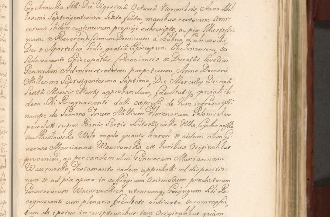 Zdjęcie nr 216 dla obiektu archiwalnego: Acta actorum episcopalium R. D. Casimiri a Łubna Łubiński, episcopi Cracoviensis, ducis Severiae ab anno 1714 ad annum 1719 conscripta. Volumen II