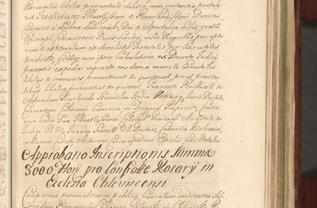 Zdjęcie nr 214 dla obiektu archiwalnego: Acta actorum episcopalium R. D. Casimiri a Łubna Łubiński, episcopi Cracoviensis, ducis Severiae ab anno 1714 ad annum 1719 conscripta. Volumen II