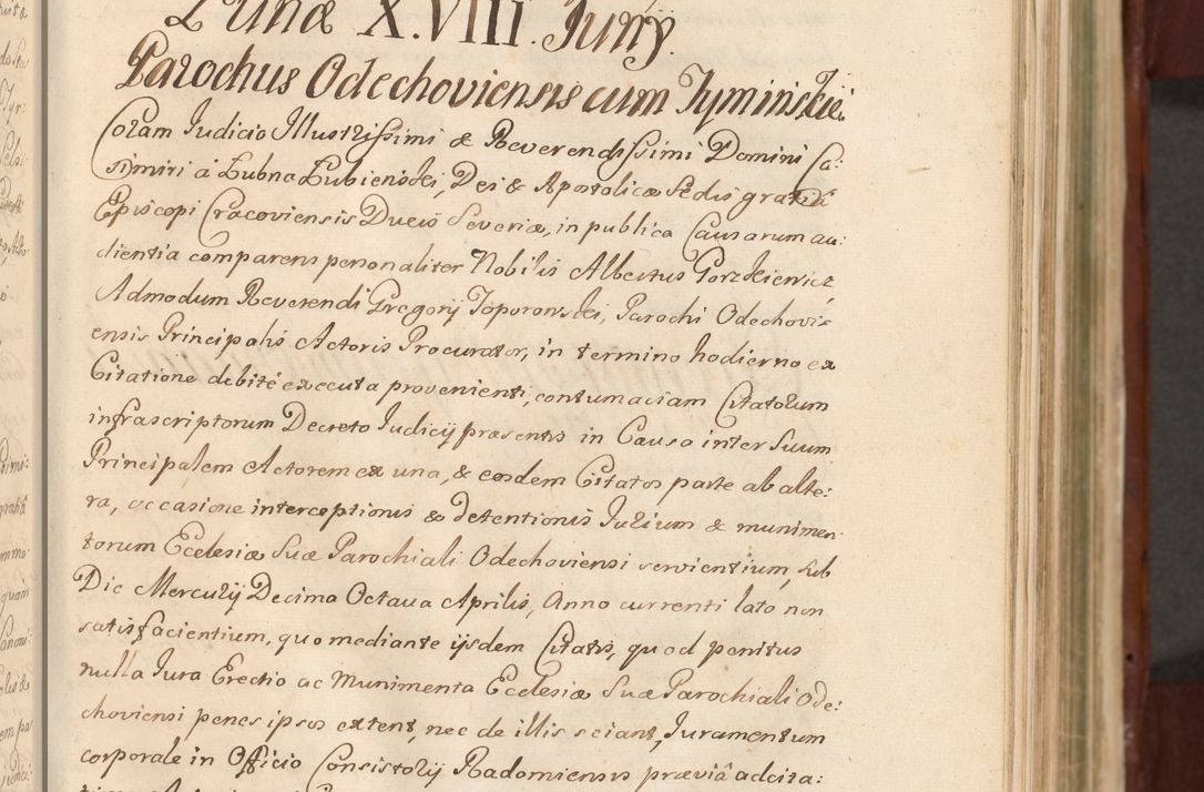 Zdjęcie nr 204 dla obiektu archiwalnego: Acta actorum episcopalium R. D. Casimiri a Łubna Łubiński, episcopi Cracoviensis, ducis Severiae ab anno 1714 ad annum 1719 conscripta. Volumen II