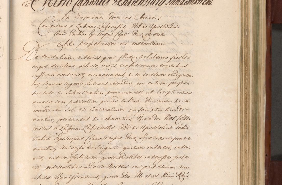 Zdjęcie nr 485 dla obiektu archiwalnego: Acta actorum episcopalium R. D. Casimiri a Łubna Łubiński, episcopi Cracoviensis, ducis Severiae ab anno 1714 ad annum 1719 conscripta. Volumen II