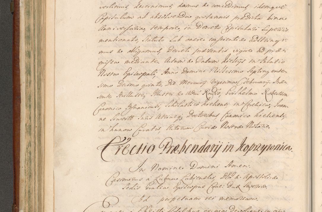 Zdjęcie nr 415 dla obiektu archiwalnego: Acta actorum episcopalium R. D. Casimiri a Łubna Łubiński, episcopi Cracoviensis, ducis Severiae ab anno 1714 ad annum 1719 conscripta. Volumen II
