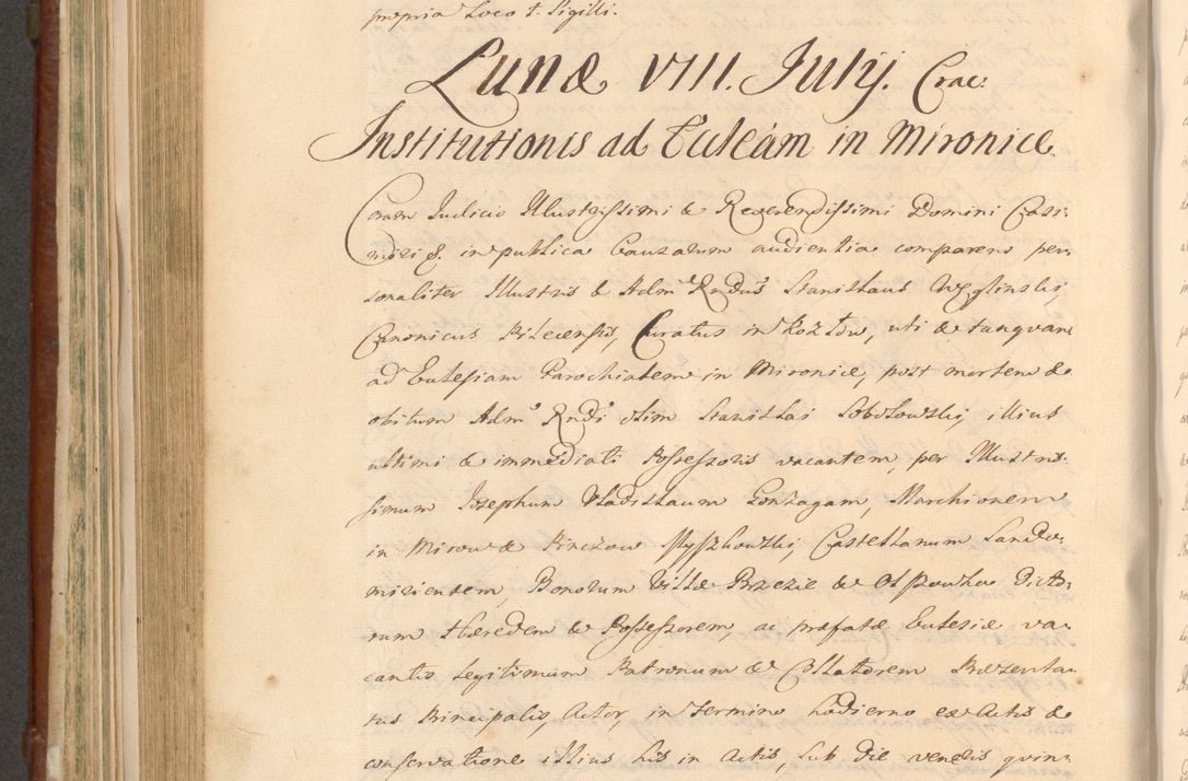Zdjęcie nr 765 dla obiektu archiwalnego: Acta actorum episcopalium R. D. Casimiri a Łubna Łubiński, episcopi Cracoviensis, ducis Severiae ab anno 1714 ad annum 1719 conscripta. Volumen II