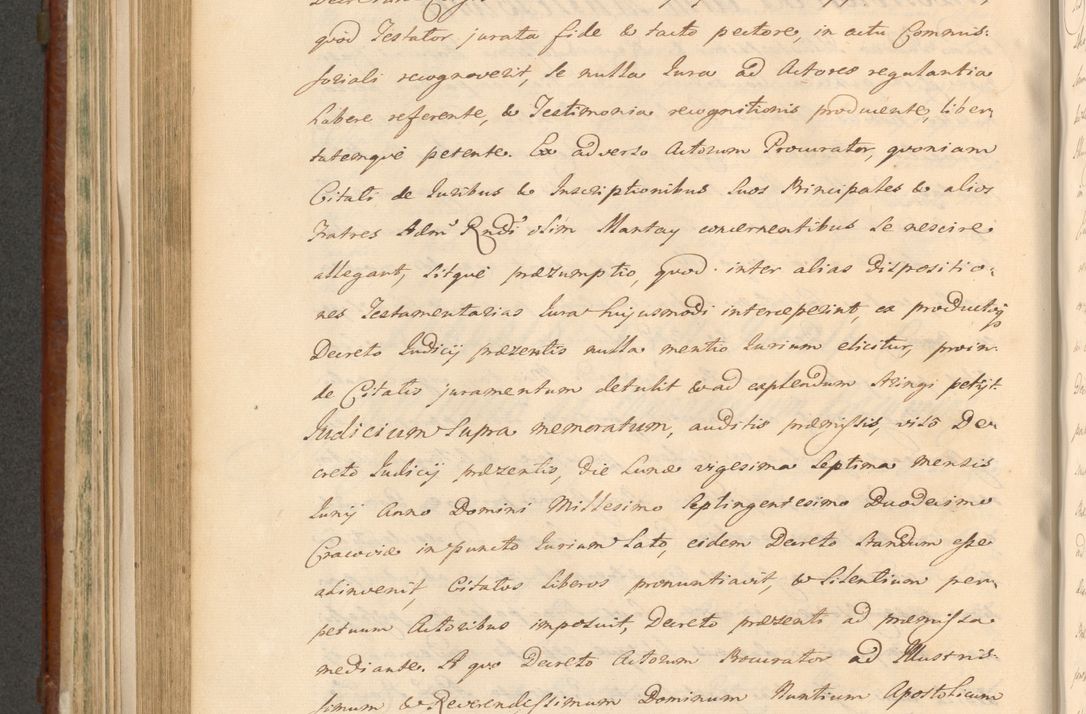 Zdjęcie nr 735 dla obiektu archiwalnego: Acta actorum episcopalium R. D. Casimiri a Łubna Łubiński, episcopi Cracoviensis, ducis Severiae ab anno 1714 ad annum 1719 conscripta. Volumen II