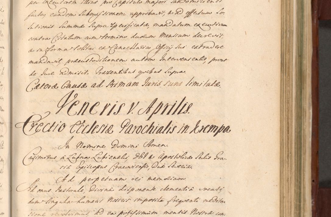 Zdjęcie nr 615 dla obiektu archiwalnego: Acta actorum episcopalium R. D. Casimiri a Łubna Łubiński, episcopi Cracoviensis, ducis Severiae ab anno 1714 ad annum 1719 conscripta. Volumen II