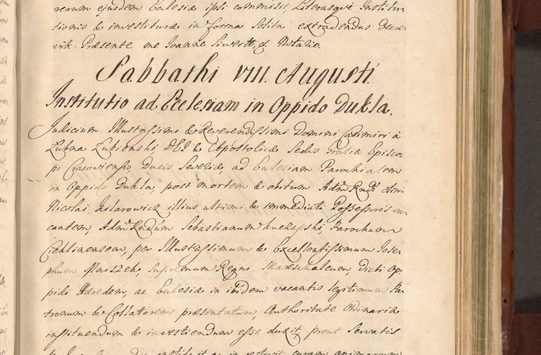 Zdjęcie nr 996 dla obiektu archiwalnego: Acta actorum episcopalium R. D. Casimiri a Łubna Łubiński, episcopi Cracoviensis, ducis Severiae ab anno 1714 ad annum 1719 conscripta. Volumen II