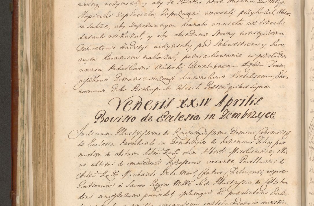 Zdjęcie nr 959 dla obiektu archiwalnego: Acta actorum episcopalium R. D. Casimiri a Łubna Łubiński, episcopi Cracoviensis, ducis Severiae ab anno 1714 ad annum 1719 conscripta. Volumen II