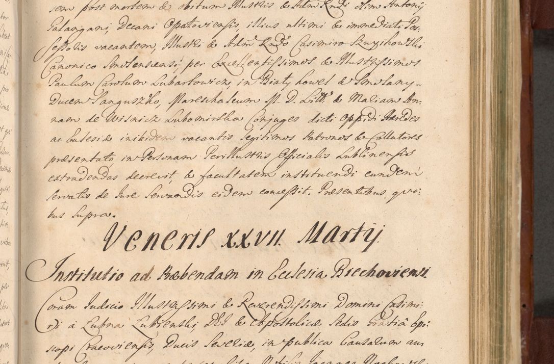 Zdjęcie nr 948 dla obiektu archiwalnego: Acta actorum episcopalium R. D. Casimiri a Łubna Łubiński, episcopi Cracoviensis, ducis Severiae ab anno 1714 ad annum 1719 conscripta. Volumen II