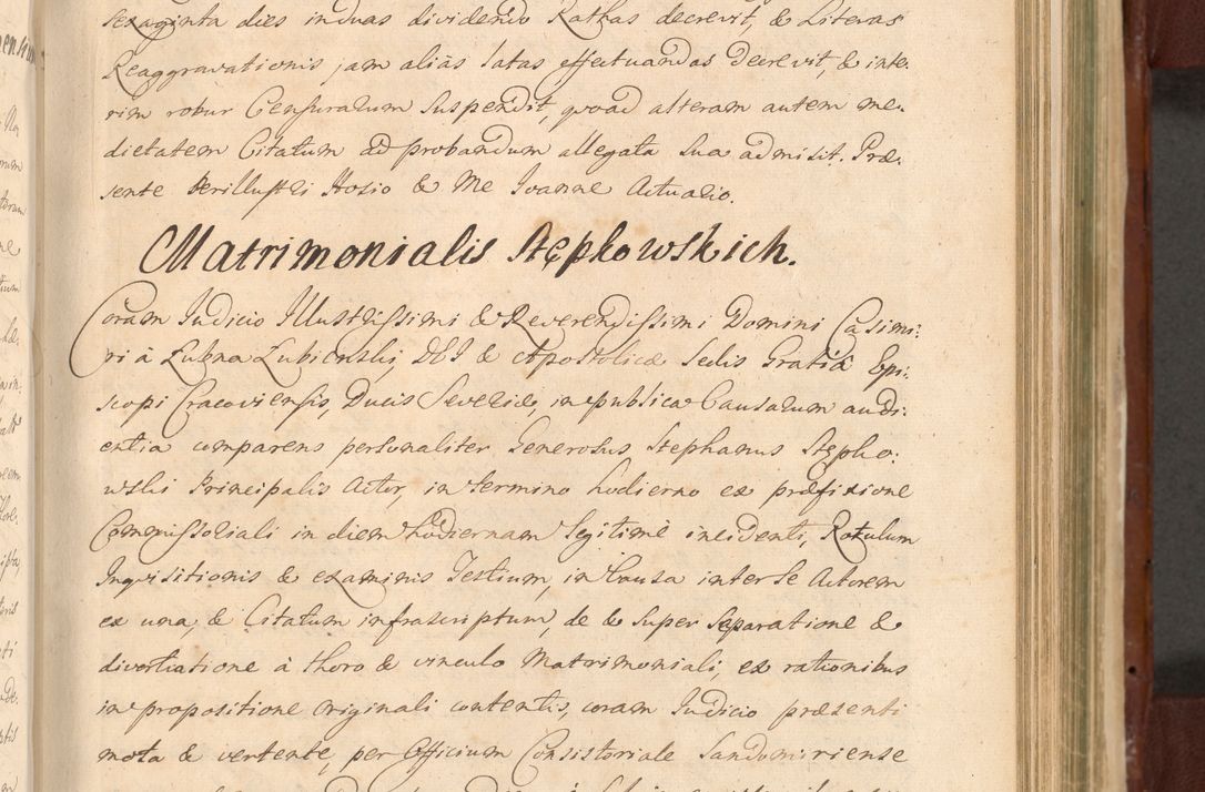Zdjęcie nr 940 dla obiektu archiwalnego: Acta actorum episcopalium R. D. Casimiri a Łubna Łubiński, episcopi Cracoviensis, ducis Severiae ab anno 1714 ad annum 1719 conscripta. Volumen II