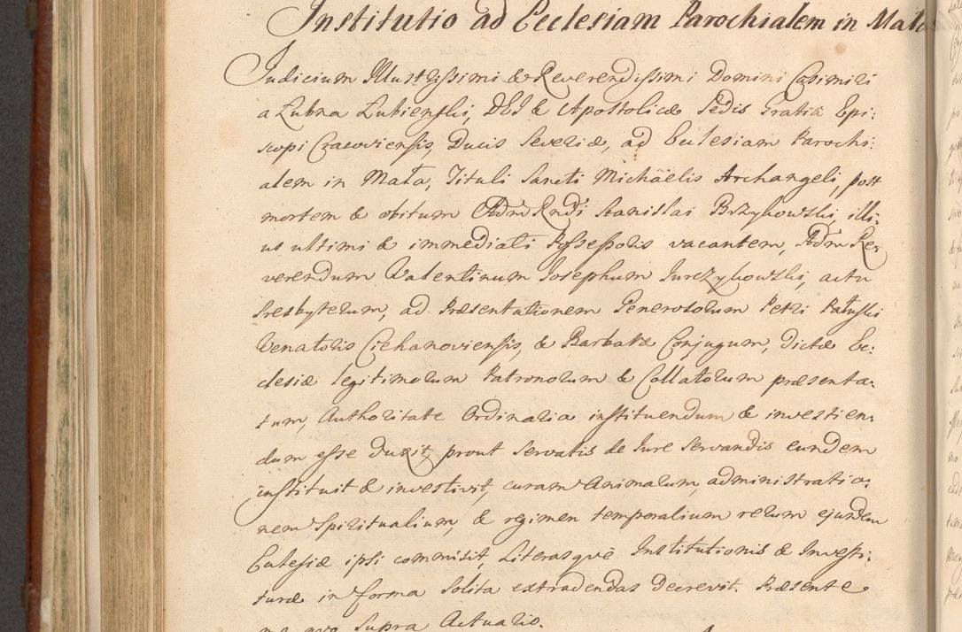 Zdjęcie nr 909 dla obiektu archiwalnego: Acta actorum episcopalium R. D. Casimiri a Łubna Łubiński, episcopi Cracoviensis, ducis Severiae ab anno 1714 ad annum 1719 conscripta. Volumen II
